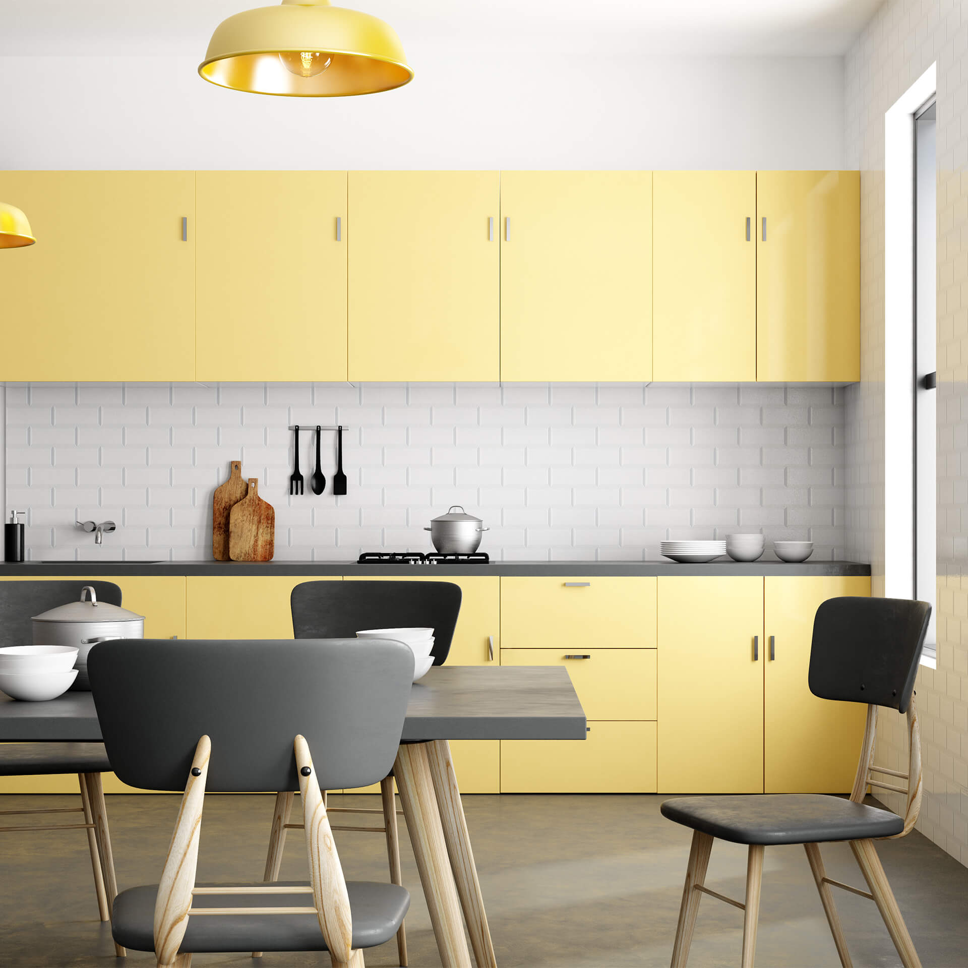 Bright Yellow Cabinetry
